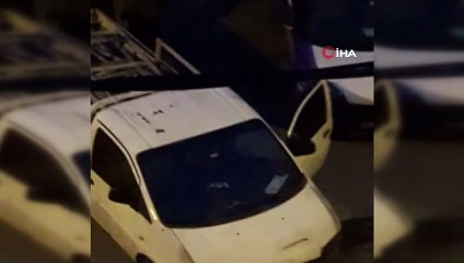 Çalıntı kamyonetle inşaat alanından demirleri böyle çaldılar