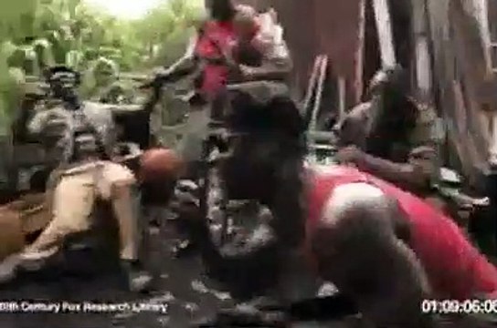 The worst Monkey Who firing soldiers with an AK-47