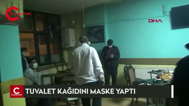 TUVALET KAĞIDINI MASKE YAPTI