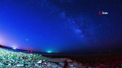 Samanyolu çekimleri görsel şölen sundu