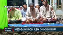 Korban Gempa di Lumajang Shalat Tarawih di Tenda Darurat