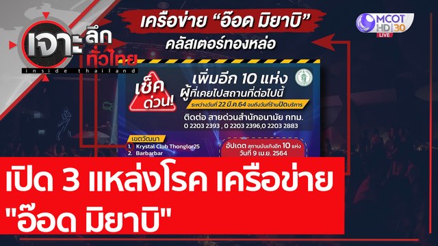 เปิด 3 แหล่งโรค เครือข่าย อ๊อด มิยาบิ | เจาะลึกทั่วไทย (12 เม.ย. 64)