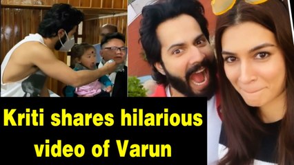 Kriti Sanon shares hilarious video of Varun from 'Bhediya' sets