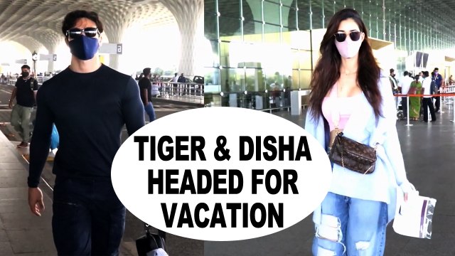 Tiger Shroff and Disha Patani papped at airport
