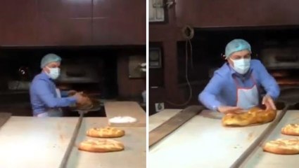 Dilovası Belediye Başkanı Hamza Şayir, bu kez de kolları sıvayıp fırının başına geçti