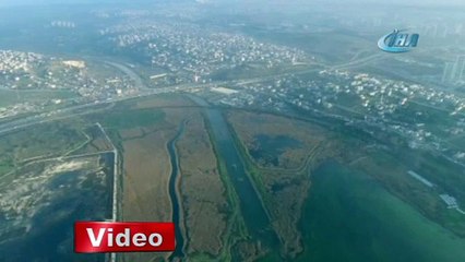Kanal İstanbul güzergahı havadan görüntülendi