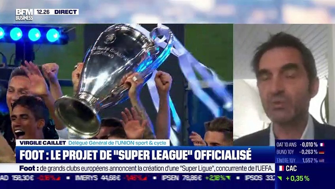 Virgile Caillet (UNION sport & cycle) : Foot, le projet de "super league" officialisé - 19/04