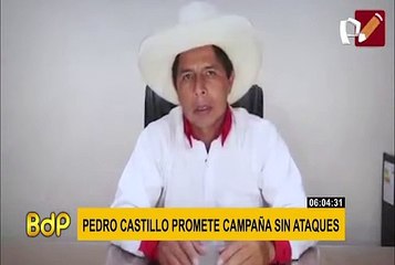 Pedro Castillo promete campaña sin ataques: "Por nuestra parte no habrán golpes bajos"