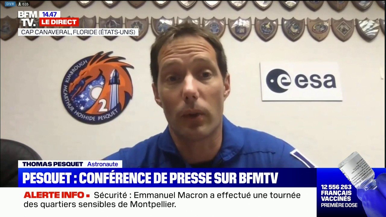 Thomas Pesquet: "Tout l'équipage a été vacciné" avant le départ vers l'ISS