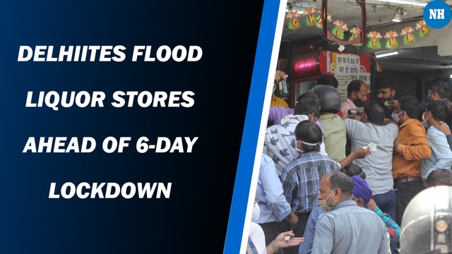 Delhiites flood liquor stores ahead of 6-day lockdown