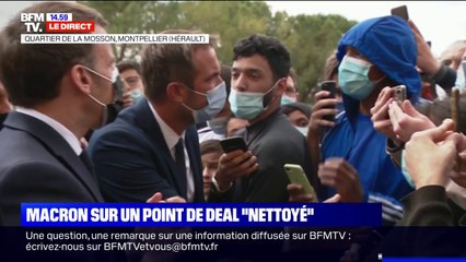 Emmanuel Macron face à un étudiant en BTS:  "Normalement, les examens seront bien maintenus"