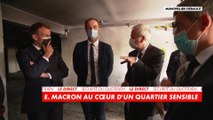 Emmanuel Macron échange avec des habitants d'un quartier sensible de Montpellier