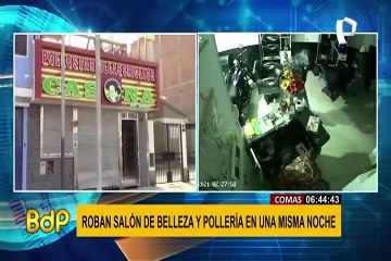 下载视频: Comas: delincuentes roban salón de belleza y pollería aprovechando el toque de queda