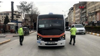 Son dakika haber | Bozüyük'te trafik polislerinden korona denetimi