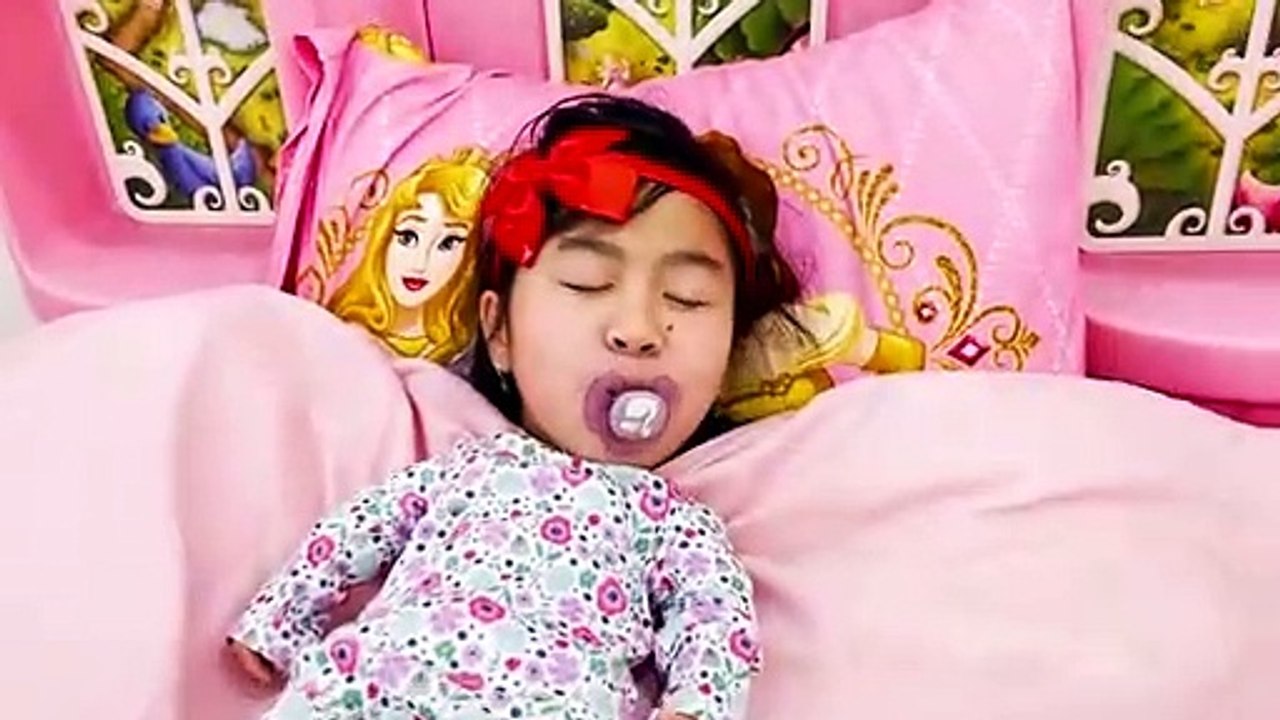 Jannie Pretend Play Turning Into A Real Baby  Funny Kids Video