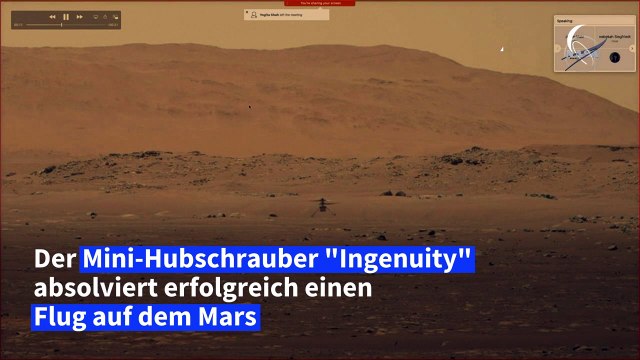 Mini-Hubschrauber Ingenuity fliegt auf dem Mars