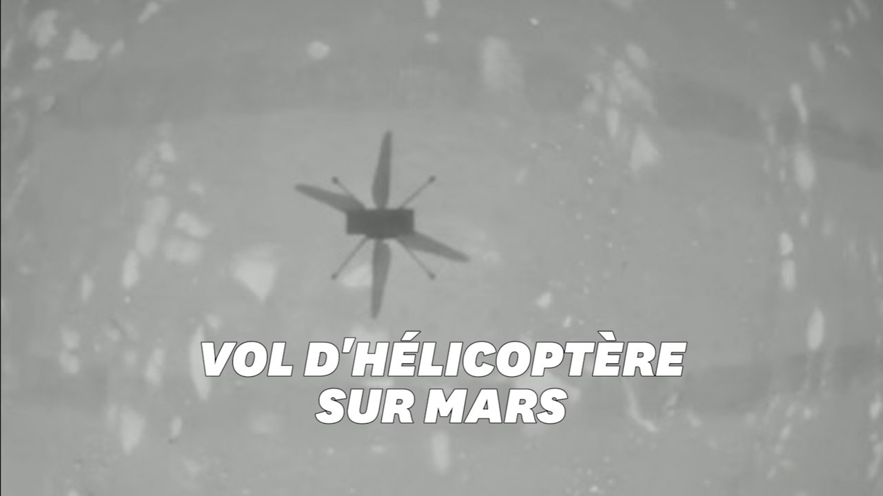 L'hélicoptère Ingenuity a volé  sur Mars