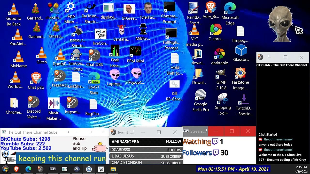 Paul Continues Coding Mr. Grey speaking Avatar - improvements - come+hang with me]- OT Chan Live-397-Pt1