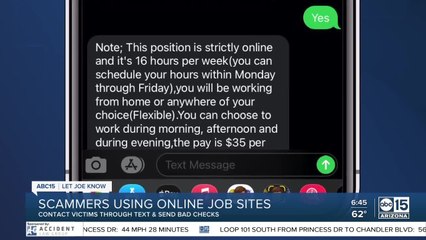 Scammers using online job sites to take advantage of you