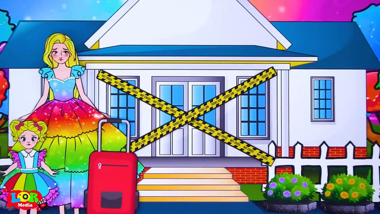 Paper Dolls Dress Up - Rapunzel Daughter & Grandmother Poor Family Dress - Barbie Story & Crafts