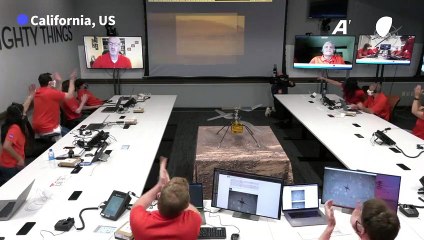 NASA celebrates as tiny Ingenuity helicopter successfully flown on Mars
