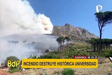 Sudáfrica: Incendio forestal destruyó histórica biblioteca de Universidad del Cabo