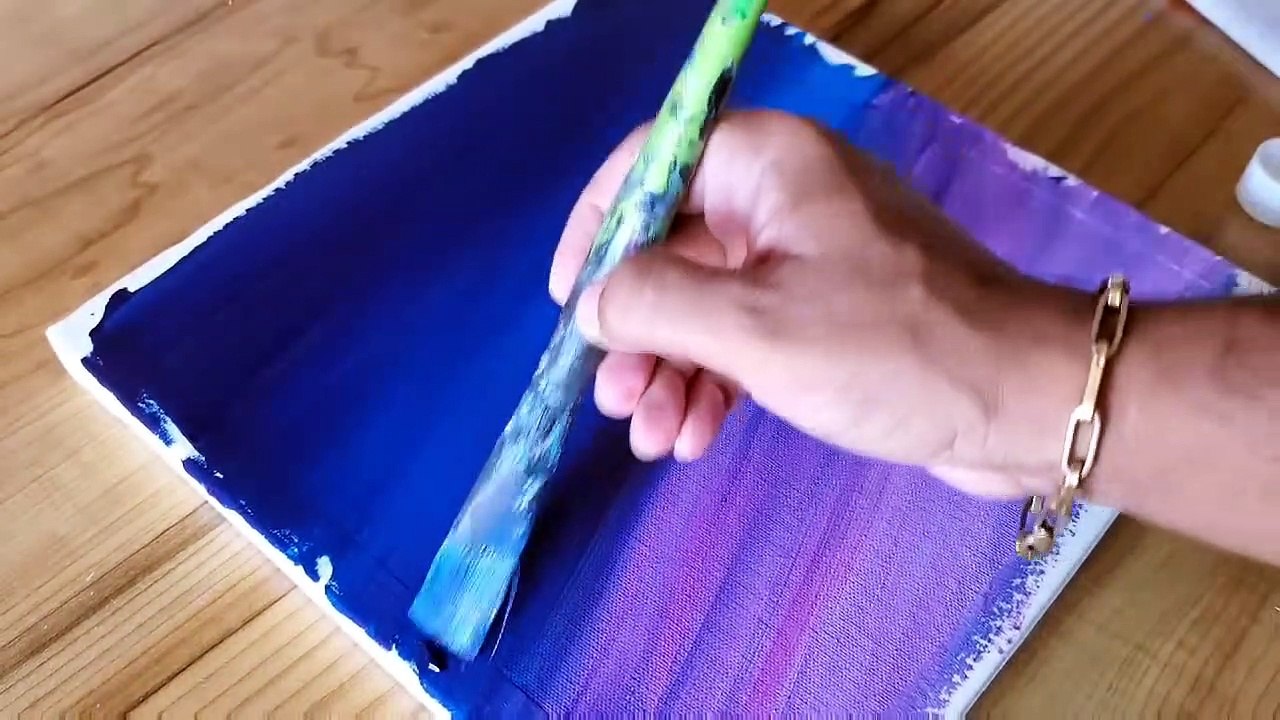 Simple Galaxy Painting Demo / Easy For Beginners / Relaxing