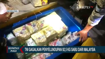 Penyelundupan 92,5 Kg Sabu dari Malaysia Digagalkan, TNI: Transaksi Dilakukan di Tengah Laut