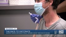 Blind, visually impaired receive vaccines at Phoenix nonprofit