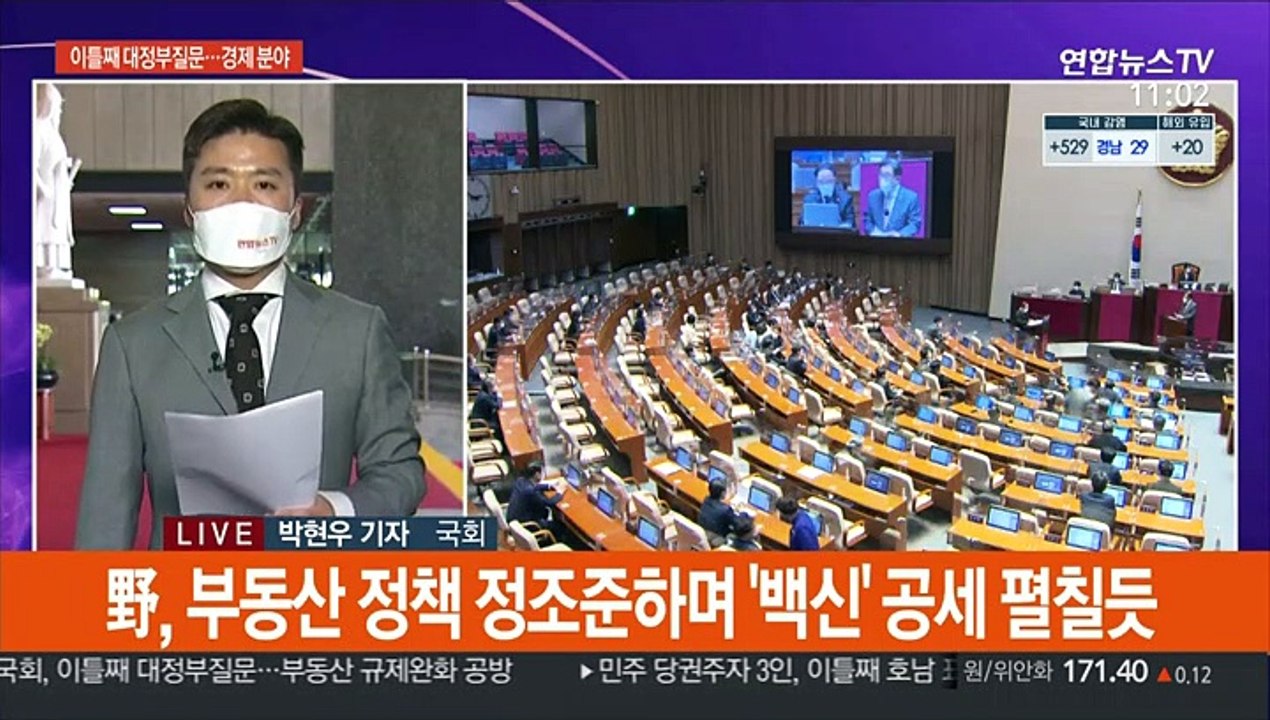 경제 분야 대정부질문…부동산 규제·코로나 대책 공방
