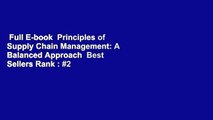 Full E-book  Principles of Supply Chain Management: A Balanced Approach  Best Sellers Rank : #2