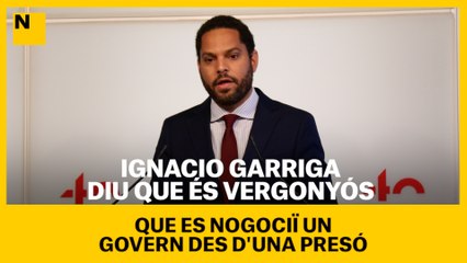 Descargar video: Ignacio Garriga diu que és vergonyós que es negociï un Govern des d'una presó