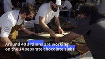 Spanish chocolatiers present replica of Picasso's 'Guernica'