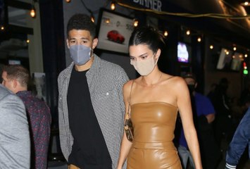 Kendall Jenner Wore a Leather Tube Top for a Rare Outing with Devin Booker