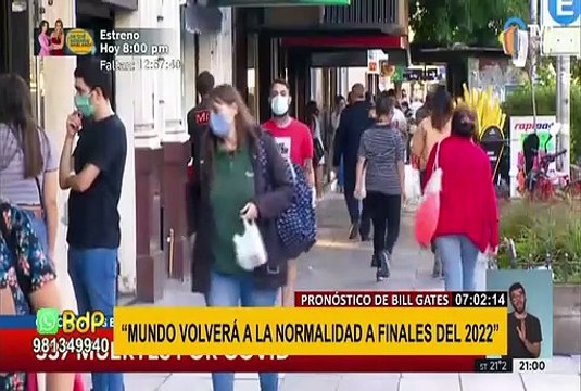 Bill Gates pronostica fin de la pandemia: “regresaremos a la normalidad a finales de 2022”
