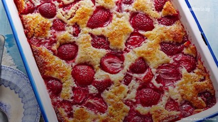 My Mom Made This Cakey Strawberry Cobbler for Easter and Now I’ll Be Making It All Summer Long