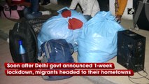 Migrants at Ghaziabad border pursue journey on foot amid 1-week lockdown