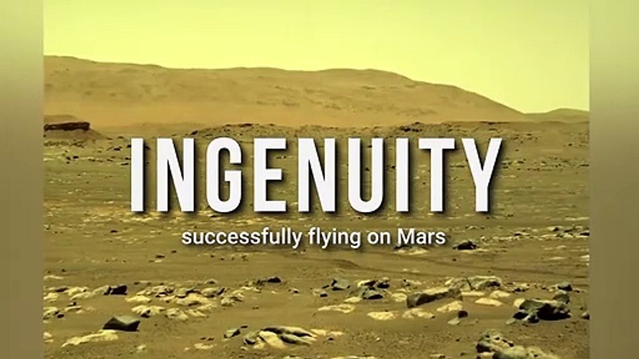 Mars Helicopter Ingenuity's first successful flight (video of lift off and landi