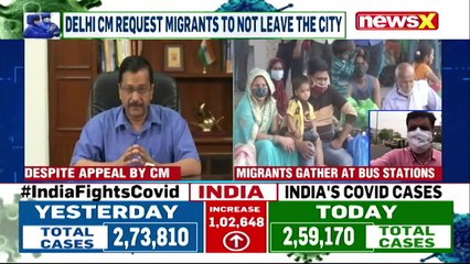 Migrants Gather At Bus Stands In Delhi _ Lockdown Fear Looms Despite CM's Appeal _ NewsX