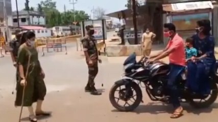 Pregnant DSP on duty urges people to follow Covid-19 guidelines | Watch video