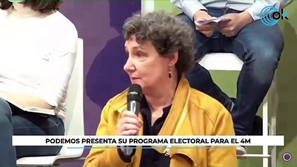 Podemos presenta su programa electoral para el 4M