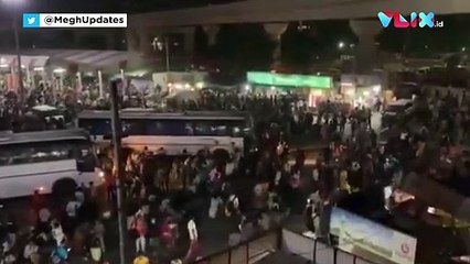 New Delhi Lockdown, Ribuan Pekerja Migran Padati Terminal