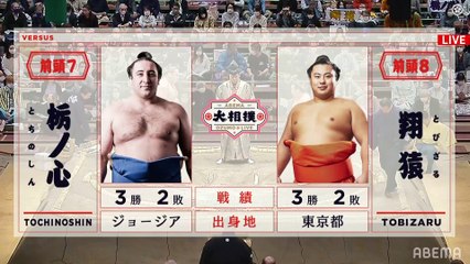 Tochinoshin vs Tobizaru - Haru 2021, Makuuchi - Day 6