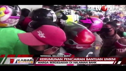 Satgas Covid Bubarkan Kerumunan Pencairan Bantuan UMKM