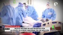 Nuevo récord de 433 muertes por la Covid-19 a nivel nacional en un solo día