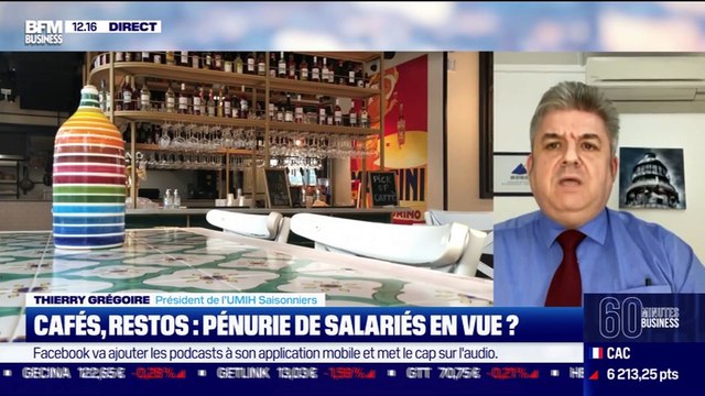 Thierry Grégoire (UMIH Saisonniers) : Pénurie de salariés en vue dans les cafés et restos ? - 20/04