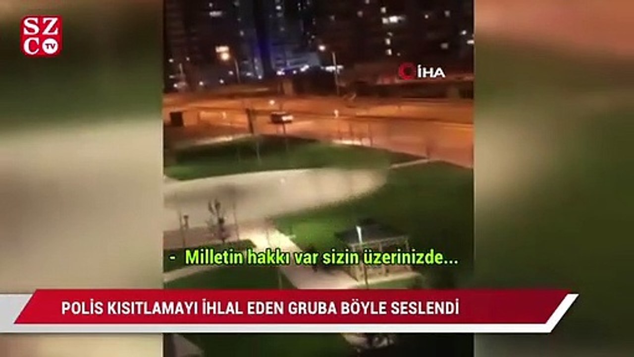 Konya'da polisten kısıtlamayı ihlal eden gruba "hakkım helal değil" anonsu