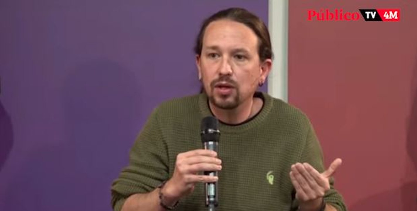 Pablo Iglesias:  "Polarización es que en Canillejas tengan 10 años menos de esperanza de vida que en El Pardo"