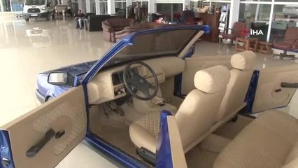 Hurda otomobil, üstü açık lüks otomobile döndü