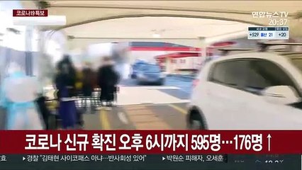 코로나 신규 확진 오후 6시까지 595명…176명↑
